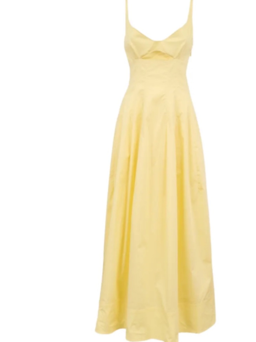 SIMKHAI Maddy cutout-detail midi dress - size 4, yellow